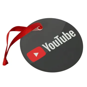 Youtube, Christmas ornament glass 9cm