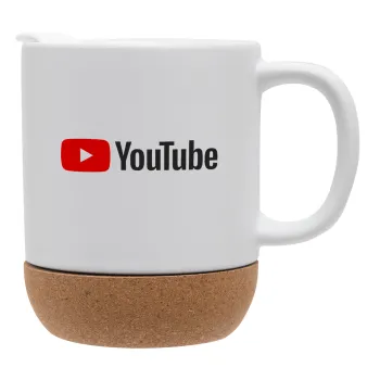Youtube, Ceramic coffee mug Cork (MAT), 330ml