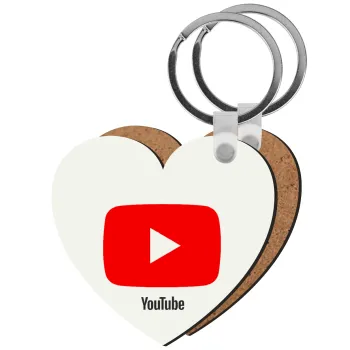 Youtube, Μπρελόκ Ξύλινο καρδιά MDF