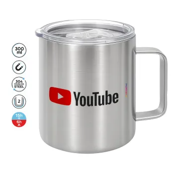 Youtube, Mug Stainless steel double wall 300ml