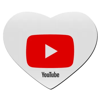 Youtube, Mousepad καρδιά 23x20cm