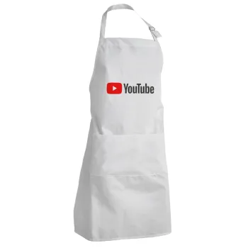 Youtube, Adult Chef Apron (with sliders and 2 pockets)