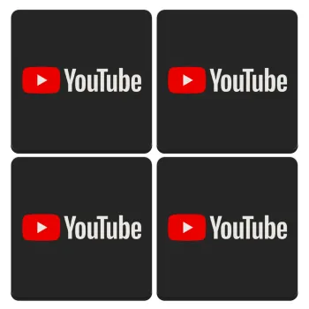Youtube, ΣΕΤ 4 Σουβέρ ξύλινα τετράγωνα (9cm)