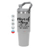 ΓΚΡΙ Travel Tumbler Θερμός με χερούλι και καλαμάκι 890ml