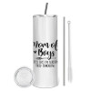 Tumbler stainless steel 600ml, with metal straw & cleaning brush
