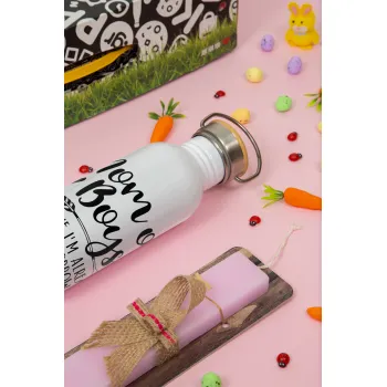 Mom of boys i feel like im already tired tomorrow, Πασχαλινή Λαμπάδα με παγούρι μεταλλικό (620ml, stainless steel) & κερί αρωματικό πλακέ (30cm) (ΡΟΖ)