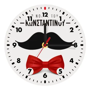 Ο νονός μου, μουστάκι με παπιγιόν, Wooden wall clock (20cm)
