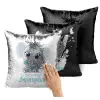 Μαξιλάρι καναπέ Μαγικό Μαύρο με πούλιες 40x40cm περιέχεται το γέμισμα