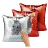 Μαξιλάρι καναπέ Μαγικό Κόκκινο με πούλιες 40x40cm περιέχεται το γέμισμα