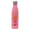 Μεταλλικό παγούρι θερμός Ροζ Ματ (Stainless steel), διπλού τοιχώματος, 500ml