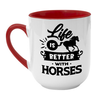 Life is Better with a Horses, Κούπα κεραμική tapered 260ml