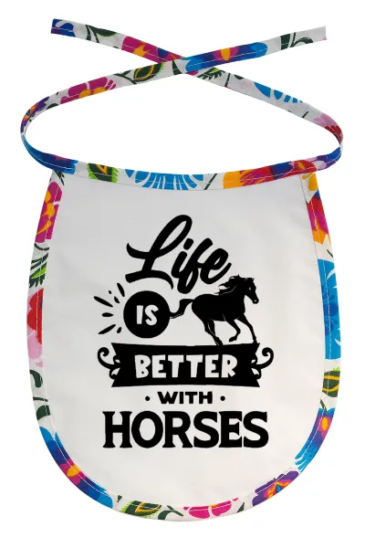 Life is Better with a Horses — αλέκιαστη με κορδόνι Χρωματιστή
