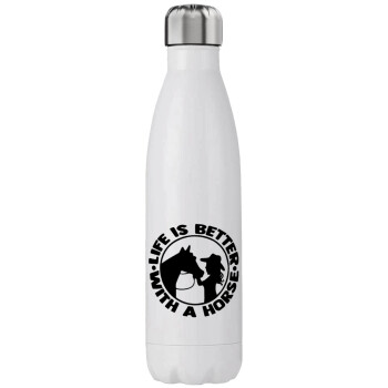 Life is Better with a Horse, Stainless steel, double-walled, 750ml