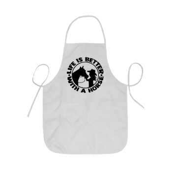 Life is Better with a Horse, Ποδιά Σεφ ολόσωμη κοντή  Παιδική (44x62cm)