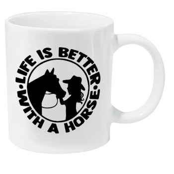 Life is Better with a Horse, Κούπα Giga, κεραμική, 590ml