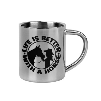 Life is Better with a Horse, Mug Stainless steel double wall 300ml