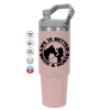 Pink color, 890ml (30oz) stainless Steel Tumbler with Handle