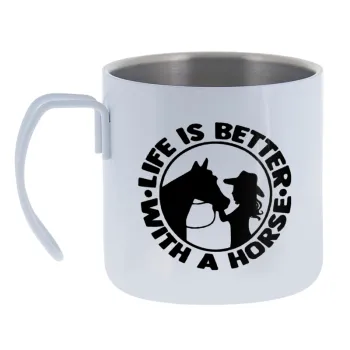 Life is Better with a Horse — Κούπα Ανοξείδωτη διπλού τοιχώματος 400ml