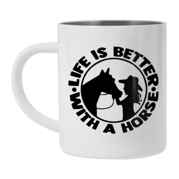 Life is Better with a Horse, Mug Stainless steel double wall 300ml
