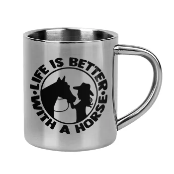 Life is Better with a Horse, Mug Stainless steel double wall 300ml