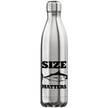 Size matters, Μεταλλικό παγούρι θερμός Inox (Stainless steel), διπλού τοιχώματος, 750ml