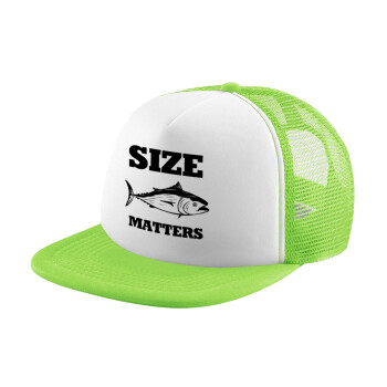 Size matters, Καπέλο Soft Trucker με Δίχτυ Πράσινο/Λευκό