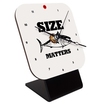 Size matters, Quartz Wooden table clock with hands (10cm)