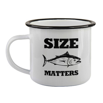 Size matters, Κούπα εμαγιέ με μαύρο χείλος 360ml