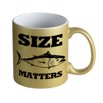 Size matters, Κούπα Χρυσή Glitter που γυαλίζει, κεραμική, 330ml