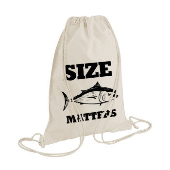 Size matters, Τσάντα πλάτης πουγκί GYMBAG natural (28x40cm)