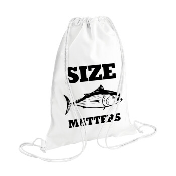 Size matters, Τσάντα πλάτης πουγκί GYMBAG λευκή (28x40cm)