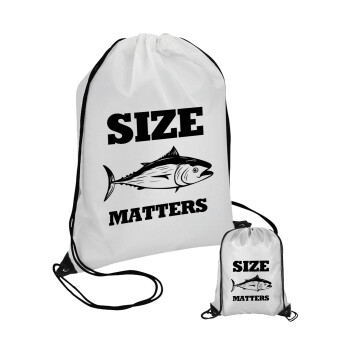 Size matters, Τσάντα πουγκί με μαύρα κορδόνια (1 τεμάχιο)