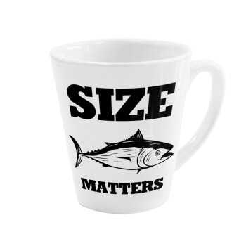 Size matters, Κούπα κωνική Latte Λευκή, κεραμική, 300ml