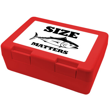 Size matters, Children's cookie container RED 185x128x65mm (BPA free plastic)