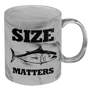 Size matters, Κούπα κεραμική, marble style (μάρμαρο), 330ml