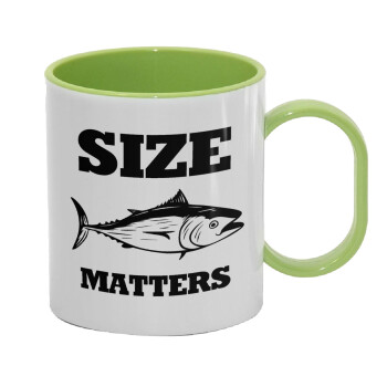 Size matters, Κούπα (πλαστική) (BPA-FREE) Polymer Πράσινη για παιδιά, 330ml