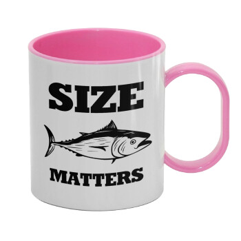 Size matters, Κούπα (πλαστική) (BPA-FREE) Polymer Ροζ για παιδιά, 330ml