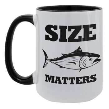 Size matters, Κούπα Mega 15oz, κεραμική Μαύρη, 450ml