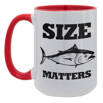 Size matters, Κούπα Mega 15oz, κεραμική Κόκκινη, 450ml
