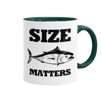 Size matters, Mug colored green, ceramic, 330ml