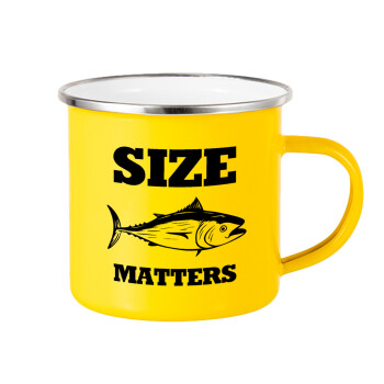 Size matters, Κούπα Μεταλλική εμαγιέ Κίτρινη 360ml