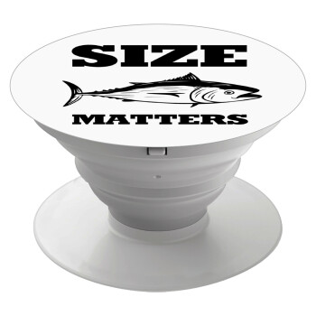 Size matters, Pop Socket Λευκό Βάση Στήριξης Κινητού στο Χέρι