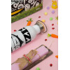 Easter Set, SS Metallic water bottle (620ml, stainless steel) & scented flat Easter candle (30cm) (PINK)