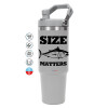 ΓΚΡΙ χρώματος Θερμός Ανοξείδωτο 890ml (30oz) με χερούλι