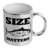 Mug ceramic, silver mirror, 330ml