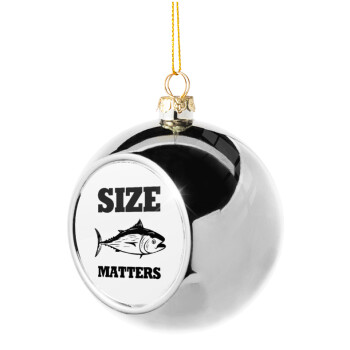 Size matters, Χριστουγεννιάτικη μπάλα δένδρου Ασημένια 8cm
