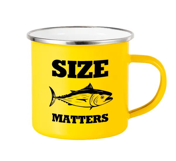 Size matters — Yellow Enamel Metallic Cup 360ml