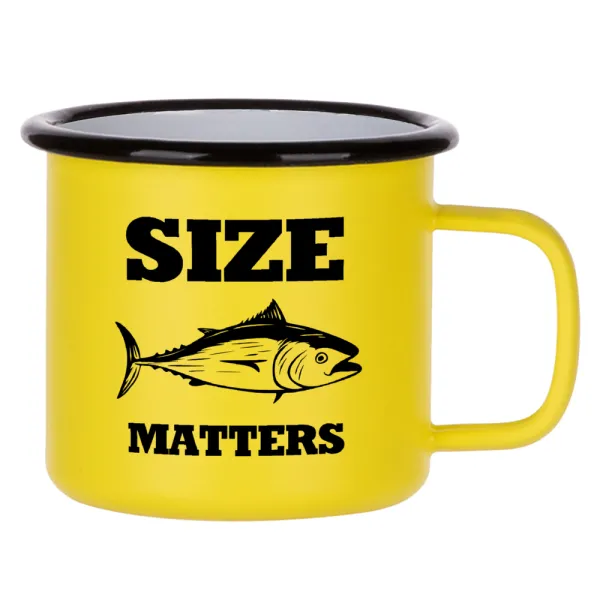 Size matters — Κούπα Μεταλλική εμαγιέ ΜΑΤ Κίτρινη 360ml