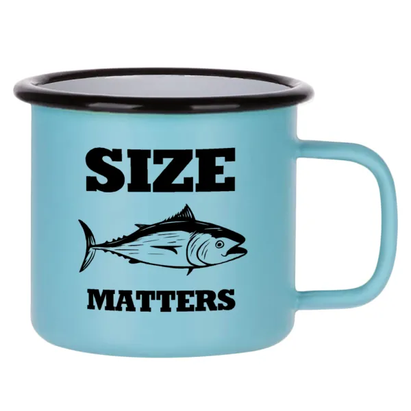 Size matters — Κούπα Μεταλλική εμαγιέ ΜΑΤ σιέλ 360ml