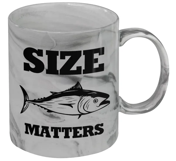 Size matters — Κούπα κεραμική, marble style (μάρμαρο), 330ml
